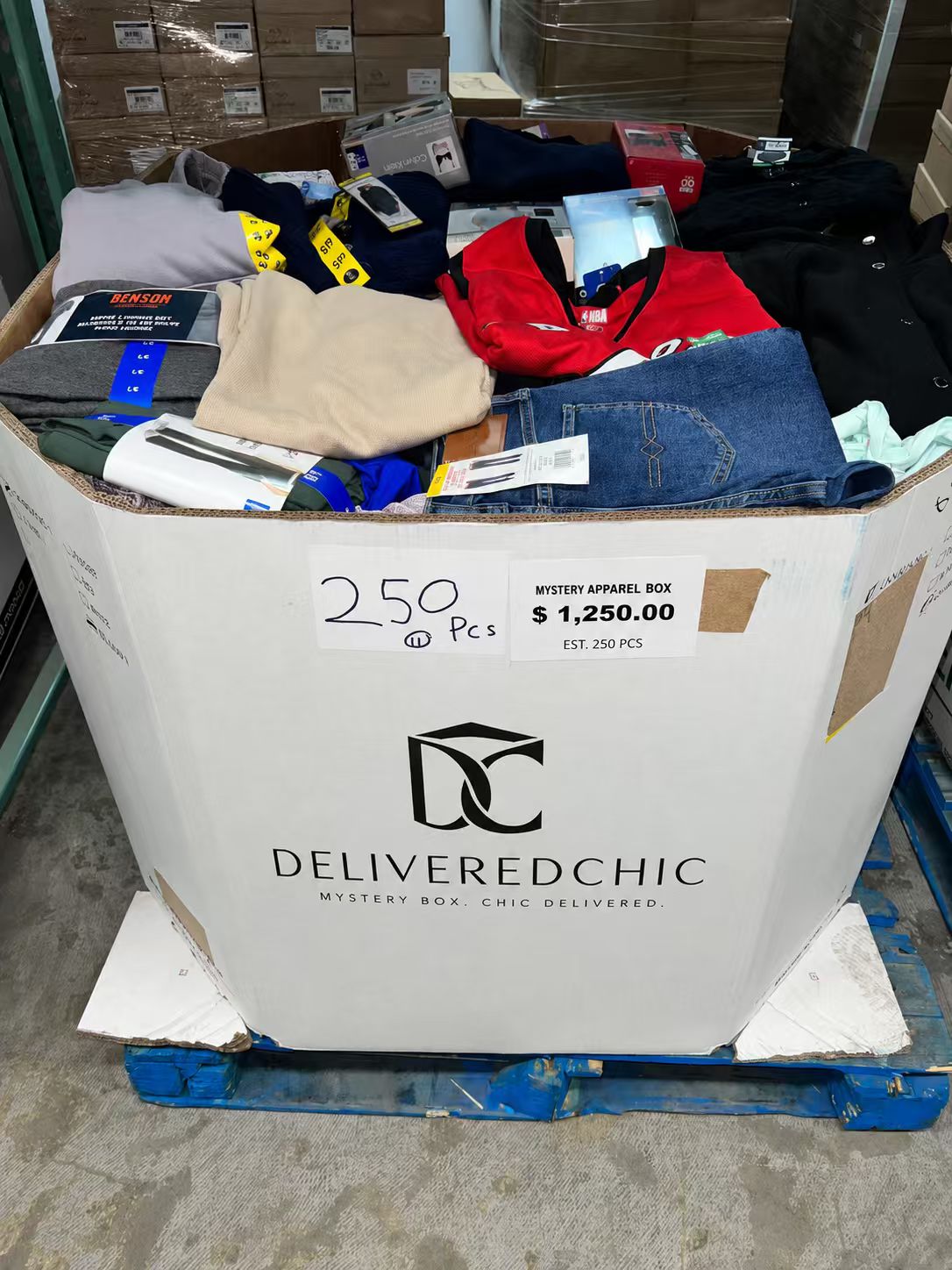 500+ pieces Wholesale Mixed Apparel Pallet